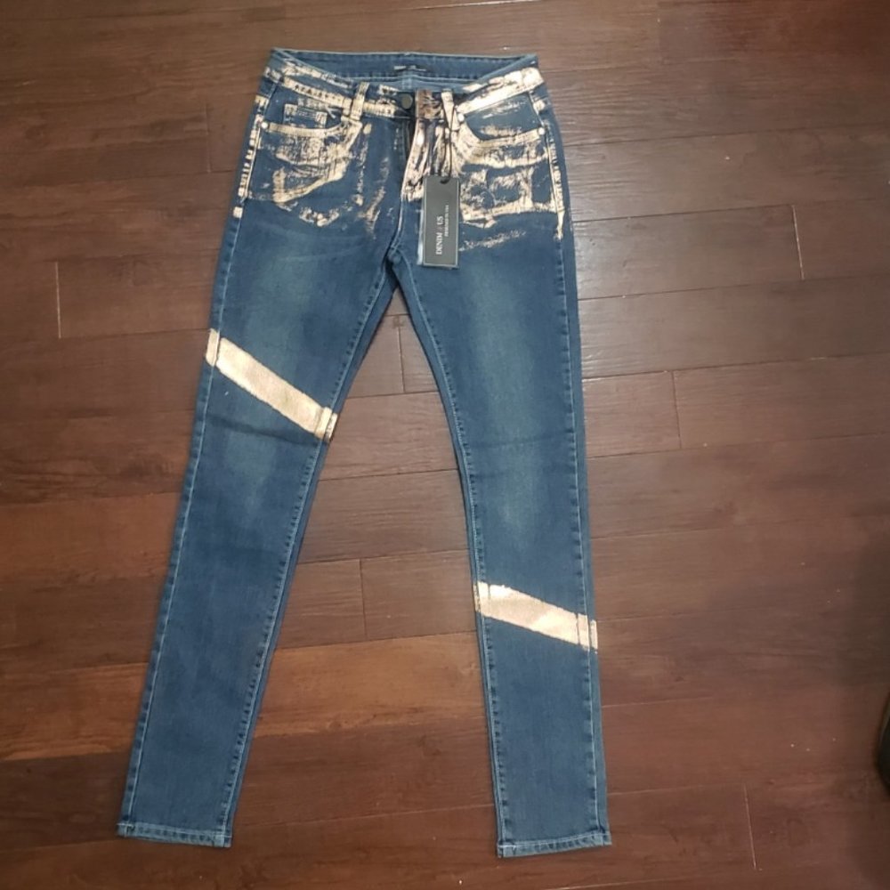 New Denim 4 Us Skinny Leg Medium Blue Jeans